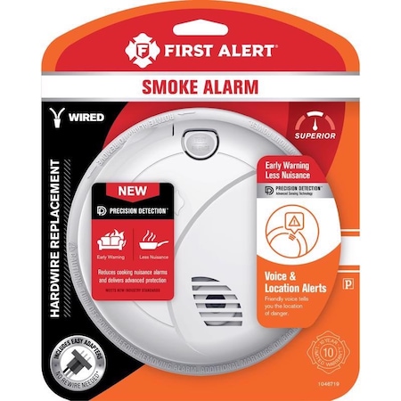 First Alert First Alert Voice Alert Hard-Wired Photoelectric Smoke Detector 1 pk 1046719
